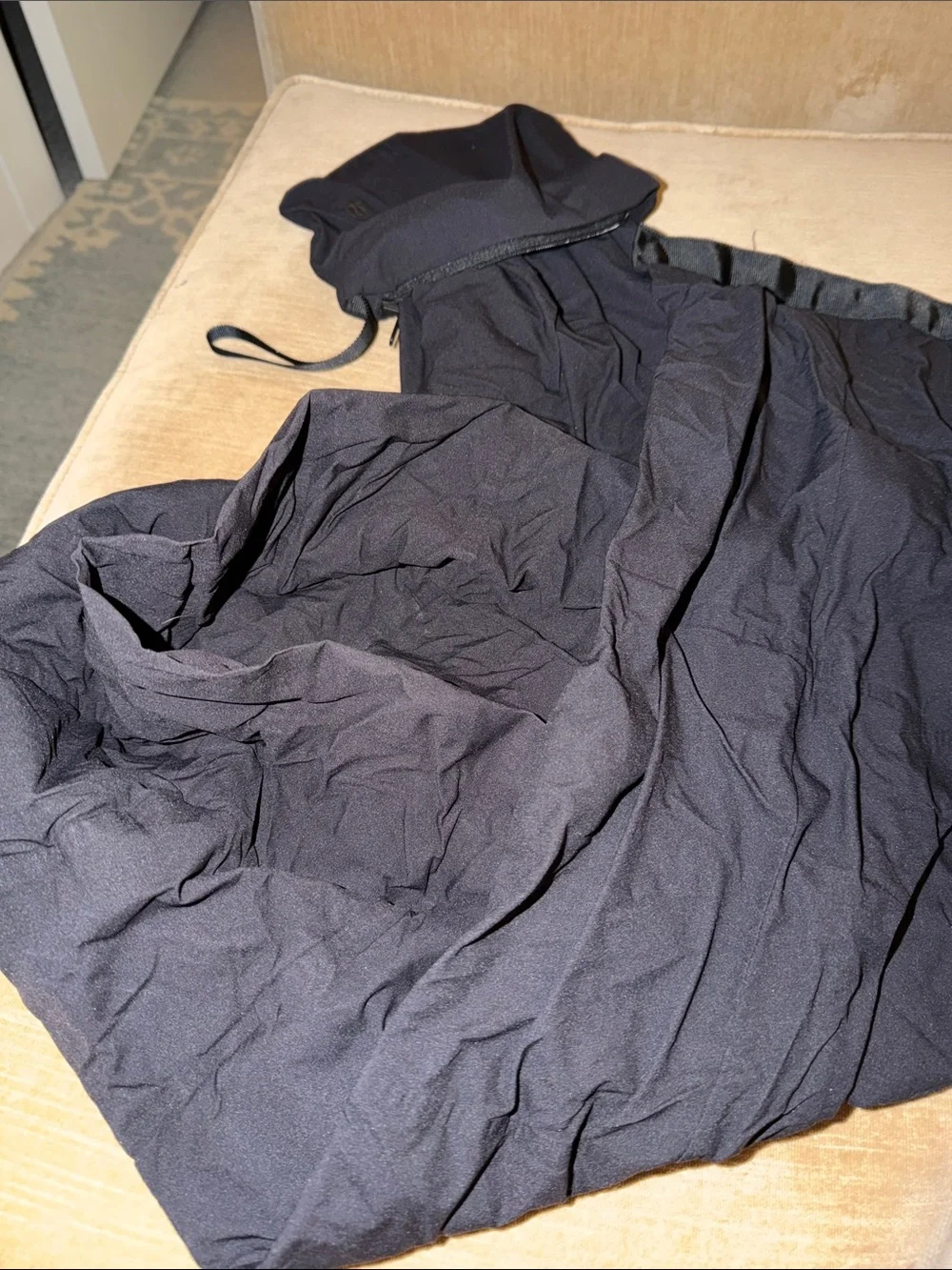 Lululemon Black Packable Travel Scarf